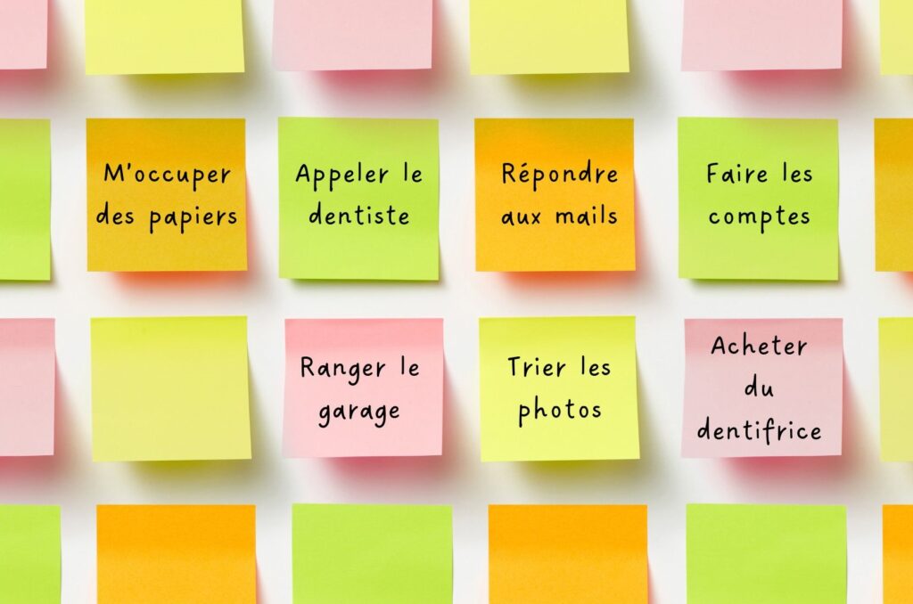 Exemple de To Do List avec de nombreuses tâches sans priorité